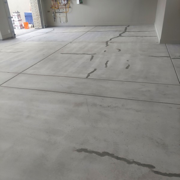Garage floor before color flake epoxy — Arizona
