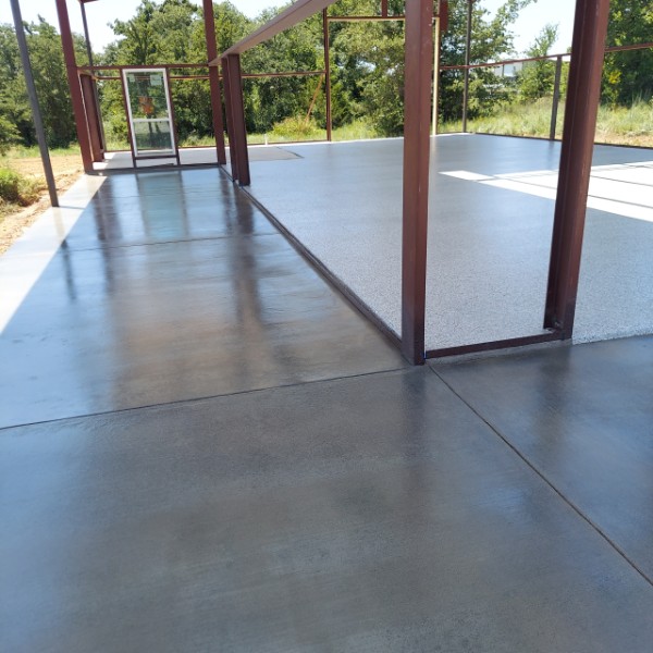 Outdoor concrete staining Arizona patio