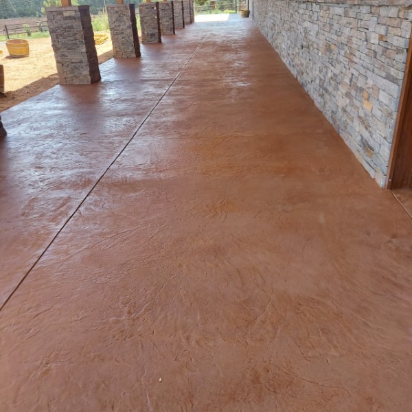 Outdoor stamped concrete overlay Arizona