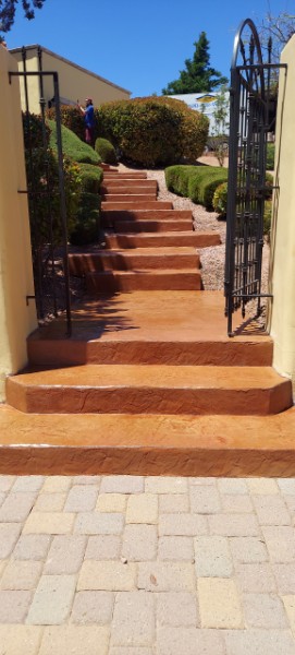 Stamped overlay patio Arizona